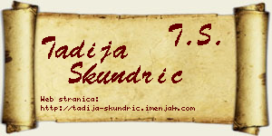 Tadija Škundrić vizit kartica